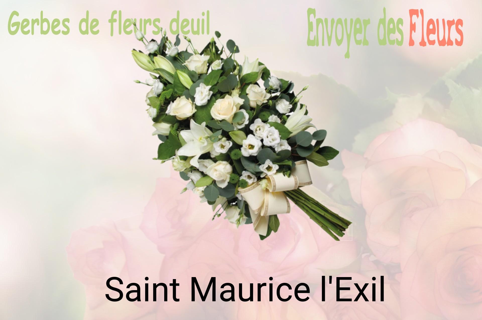 Gerbe de fleurs de deuil livrée à Saint-Maurice-l'Exil
